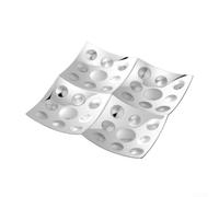 Marchfunny Plateau à apéritif en acier inoxydable à 4 sections pour organiser des collations mélangées lors de divertissements et de réunions informelles (quatre compartiments)