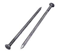 Marcopol Lot de 400 clous de construction en acier 2,5 x 50 mm Tête ronde plate multi-usage clous fil lumineux commun (400, 2,5 x 50 mm)