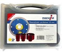 Marcrist set de coupe et de perçage de carreaux 125 mm + 1x disque à tronçonner + 3x forets à sec ( 3999.101.234 ) + Coffret