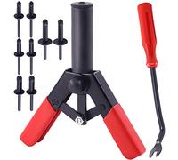 Mardatt Ensemble de 42 pièces de pistolet à rivet en plastique avec 40 pièces de rivets aveugles en nylon de 4 tailles et 1 pièce d'outil de démontage, pince à riveter manuelle adaptée pour