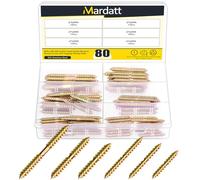 Mardatt Hanger Bolts Lot de 80 vis à double filetage M6 M8, vis à double face, galvanisées, pour meubles, M6 x 40, M6 x 50, M6 x 60, M8 x 50, M8 x 60, M8 x 80