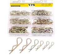 Mardatt Lot de 175 broches en coton plaqué zinc - Clips R pour systèmes de verrouillage