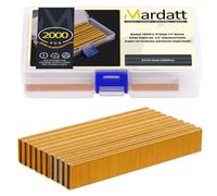 Mardatt Lot de 2 000 agrafes étroites de calibre 18 pour agrafeuse pneumatique ou électrique Finition galvanisée 1,9 cm Doré