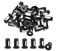 Mardatt Lot de 25 écrous M4 Jack Nuts - Kit d'expansion - Écrous pétales - Vis pour mur creux - Plastique - Polywood - Panneau de pressage rigide - M4 - Noir