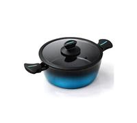 MARE Faitout Induction en Acier Forgé 24 cm, Antiadhésif sans PFOA, Tous Feux Mare Bleu
