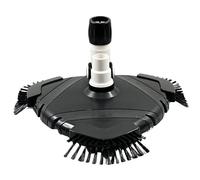 MaReBa24® Aspirateur triangulaire professionnel pour piscine et bassin, Accessoire aspirateur de boue avec bords de brosse flexibles Noir