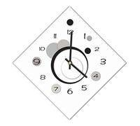 Mareli Horloge Murale, Largeur 42 x 42 cm et côté 30 cm, Cadran en Bois recouvert de Papier laminé Mat imprimé, pour Salon, Cuisine, Bureau, mécanisme Silencieux, Beige