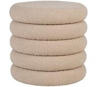 Marely - pouf - en tissu bouclette - Beige $cou G