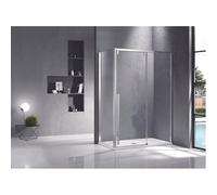 Marenza Neptune Cabine de douche - 150x100cm - avec porte coulissante - verre sécurit 8mm - anti-calcaire - argent poli sw491387/sw491396