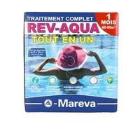 MAREVA - Traitement complet Mareva Rev-Aqua 1 mois - piscine 60-90 m3 (Revaqua) - Lot de 4