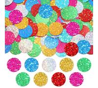 MARFOREVER Confettis à paillettes multicolores grands 2,5 cm ronds pour anniversaire, paillettes, confettis, décoration de carnaval, table, film métallique, fête, décoration de dispersion