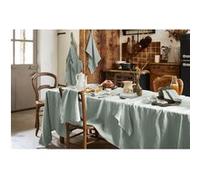 MARGAUX - Nappe Rectangulaire 170x250cm Lin Lavé Coloris Eucalyptus -