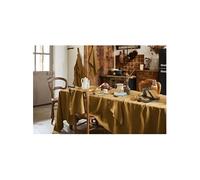 MARGAUX - Nappe Rectangulaire 170x350cm Lin Lavé Coloris Caramel -