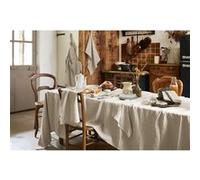MARGAUX - Nappe Rectangulaire 170x350cm Lin Lavé Coloris Sable -