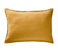 MARGAUX - Taie d'Oreiller 50x70cm Lin Lavé Coloris Miel - Altobuy Jaune G