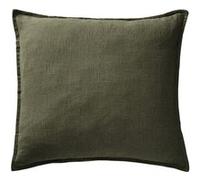 MARGAUX - Taie d'Oreiller 60x60cm Lin Lavé Coloris Thym - Altobuy Vert G