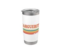 MARGUERITE Rétro Personnalisé Prénom Vintage Rayures Gobelet isotherme en acier inoxydable double paroi