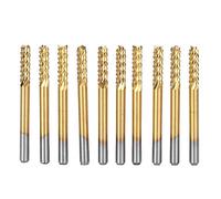 Marhynchus 10pcs Fraises en bout 1/8 "tige 3.175mm fraise en carbure de titane enduit CNC PCB gravure peu