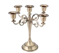 Marhynchus 5 Armes Bougeoir 5 Stands Candélabra 5 Branche Chandelle de Style Européen Mariage Décoration de Mariage avec Design élégant pour Le Dîner aux Chandelles (Qinggu à Cinq têtes)