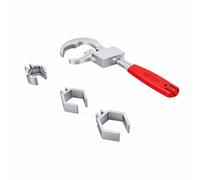 Marhynchus Clé à Robinet Multifonction, Prise en Croc Canin Unique, pour | 3 têtes interchangeables, grande mâchoire avec prise sécurisée, fabriquées en alliage d\'aluminium, idéales pour les tâches
