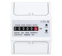 Marhynchus Compteur D'énergie monophasé, Compteur de Puissance Active sur | Précision AC 50 Hz, Montage sur Rail 35 Mm, Indicateur D'état LED, Indice IP20, Constante D'impulsion 1600 Imp/kWh
