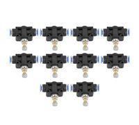 Marhynchus Contrôleur de Vitesse de Débit d'air Valve de Vitesse de Débit Pneumatique en Plastique 6 Mm Connecteur Rapide Enfichable 10 Paquets 32 à 140 Fahrenheit 0 à 1 MPa pour la Tuyauterie d'air