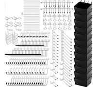 Marhynchus Crochets pour Panneau perforé, Assortiment de Crochets de | 12 Styles de Crochets, Embouts Antidérapants, pour Pegboards 1/8 et 1/4 Po