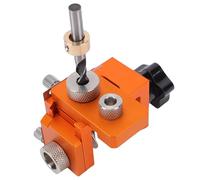 Marhynchus Gabarit de Perçage à Double Trou, Guide de Perçage pour le Travail du Bois en Alliage d'aluminium avec Manchon de en Acier Inoxydable, Réglable de 15 Mm à 25 Mm, Localisateur de Trou
