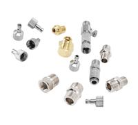 Marhynchus Kit D'adaptateur D'aérographe 7 Pièces, Ensemble de Connecteurs de Raccord D'aérographe en Acier Inoxydable à Déconnexion Rapide avec 1/8 et 1/4 Pouces NPT pour Tuyau