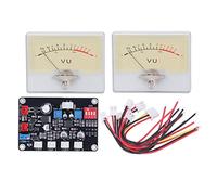 Marhynchus Kit de Compteur de Niveau Audio DIY VU-mètre et Carte Pilote avec Rétro-éclairage 2 Mètres 3 Potentiomètres pour Préamplificateur équipement D'enregistrement Audio de Voiture