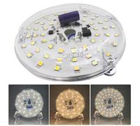 Marhynchus Kit de Rénovation D'éclairage LED pour Ventilateur de Plafond 4 Pouces 15 W 3CCT 3000 K-6000 K à intensité Variable avec Fixation Magnétique pour Panneau de Remplacement de (230V)