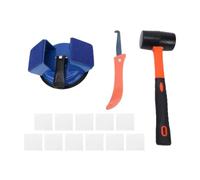 Marhynchus Kit D'outils de Fixation D'écart de Sol, Ventouse Double Face à 45 Degrés avec Maillet de Nettoyage de Fissures pour les Réparations de Sols Composites en Bois
