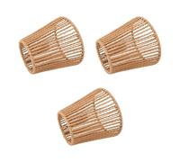 Marhynchus Lot de 3 Abat-jours en Rotin pour Lustre, Petits Abat-jours Bohèmes, Remplacement pour Lampadaires, Suspensions, Lustres, Appliques Murales, Luminaires, Ampoules à Bougie