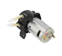 Marhynchus Micro Pompe Péristaltique, Pompe à Liquide Péristaltique DC 12 V avec Tête de ABS et Tube en Silicone, Doseuse Auto-amorçante pour Expériences de Bricolage et Analyse Biochimique (BLACK)