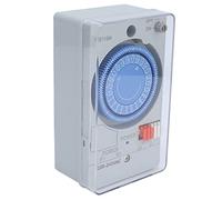 Marhynchus Minuterie Mécanique, Matériau Ignifuge PA66, Minuterie de Lumière Mécanique, 24 Heures 220 VAC, Interrupteur Horaire Programmable de 15 Minutes pour Chauffe-eau, Lampadaires, Arrosage de