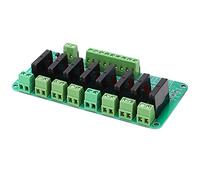 Marhynchus Module de Relais à 8 Canaux, Carte de Relais à Semi-conducteurs en Plastique DC 5 V Pilote de Haut Niveau, Contrôle isolé par Optocoupleur, Entrée de Signal 0 à 0,5 V pour les Commandes