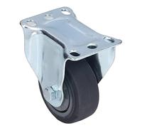 Marhynchus Roulettes Directionnelles en Acier Inoxydable 75 Mm Roue Rigide TPR Silencieuse avec Frein pour Chariots Garages Ateliers