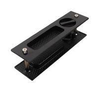 Marhynchus Serrure de Porte Coulissante Poignée de Porte en Alliage de Zinc avec Galvanoplastie Multicouche Noire pour Portes de 3,5 à 4,5 Cm Prise Confortable avec Clés pour Placard Balcon Salle de