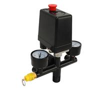 Marhynchus Soupape de Commande de Pressostat de Compresseur d'air en Alliage de Zinc en Laiton ABS Régulateur de Pression de Compresseur d'air 0 à 180 PSI 15A Normalement fermé pour les