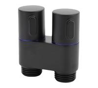 Marhynchus Vanne d'angle 1 Entrée 2 Sorties, Vanne de Commande Double en Cuivre G1 2 Filetage Mâle pour Toilettes, Bidet, Salle de Bains, Utilisation un sur Deux, Corps en Métal à Double Arrêt