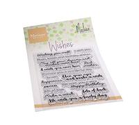 Marianne Design Transparents, Tampons, Wishes par Marleen, pour Loisirs Créatifs d'emboutissage et Scellé, Taille unique, Set de 16 Pièces