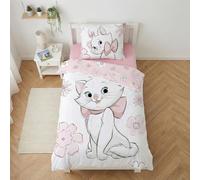 Marie Aristochats Flowers Housse de Couette 140x200 + Taie 65x65 100% Coton