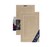 Marie's Home Lot de 2 Tapis Salle de Bain 50x80 cm 100% Coton - Tapis de Bain pour Douche, Baignoire et WC - certifiée Oeko-TEX 1612.2351, Gris Pierre