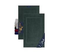 Marie's Home Lot de 2 Tapis Salle de Bain 50x80 cm 100% Coton - Tapis de Bain pour Douche, Baignoire et WC - certifiée Oeko-TEX 1612.2351, Anthracite