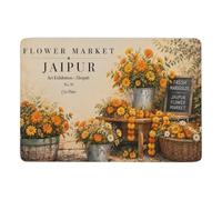 Marigold Jaipur Flower Market Tapis 150 x 100 cm, Doux et Antidérapant | Tapis de salon pour une ambiance cocooning, avec entretien facile à la main; près du lit ou du canapé