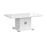 MARIKA - Table Basse Laquée Blanche avec Pied Central