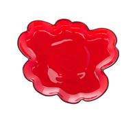 Marimekko Assiette en verre Unikko 20 cm Rouge