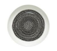 Marimekko Assiette Räsymatto Ø20.5 cm Blanc-noir