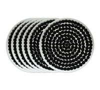 Marimekko Assiette Räsymatto 20 cm. lot de 6 noir-blanc