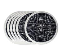 Marimekko Assiette Räsymatto 20 cm lot de 6 noir petits pos